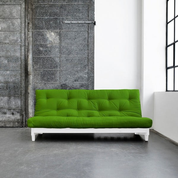 Sofa rozkładana Karup Fresh White/Lime