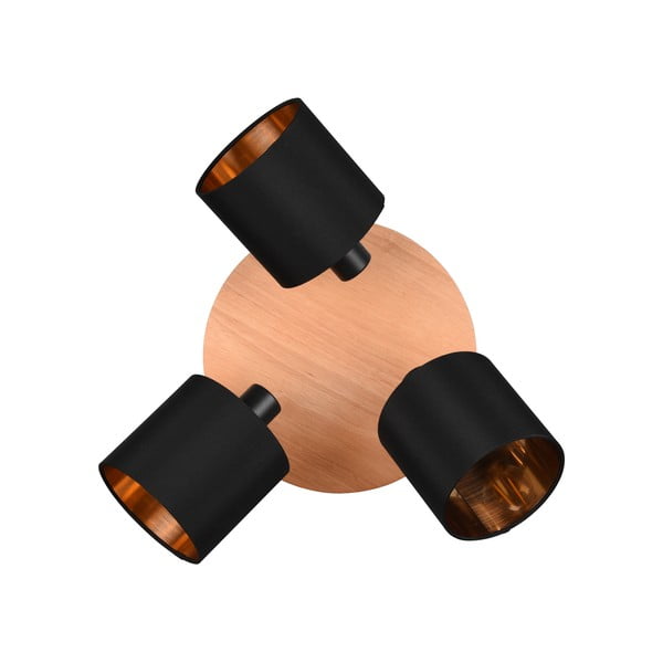 Czarno-naturalna lampa punktowa ø 12 cm Tommy – Reality-image-3