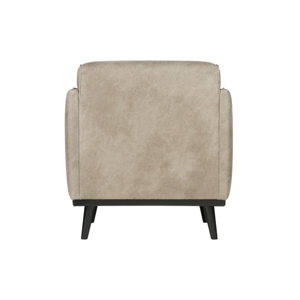Jasnoszary fotel z imitacji skóry BePureHome Statement-image-4