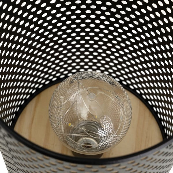 Czarna lampa stołowa z metalowym kloszem (wys. 20 cm) – Casa Selección-image-2