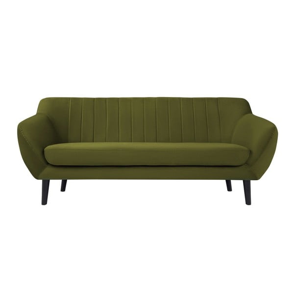 Zielona aksamitna sofa Mazzini Sofas Toscane, 188 cm