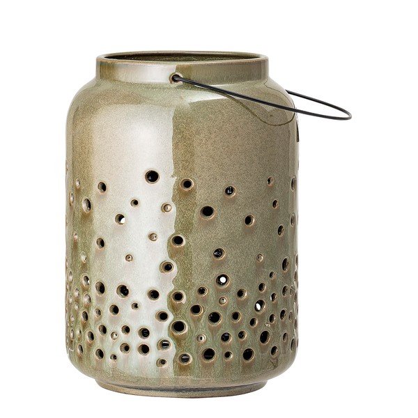 Zielony kamionkowy lampion Bloomingville Wade, wys. 26,5 cm-image-2