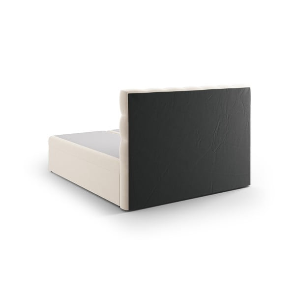 Beżowe łóżko boxspring ze schowkiem 160x200 cm Bali – Cosmopolitan Design-image-3