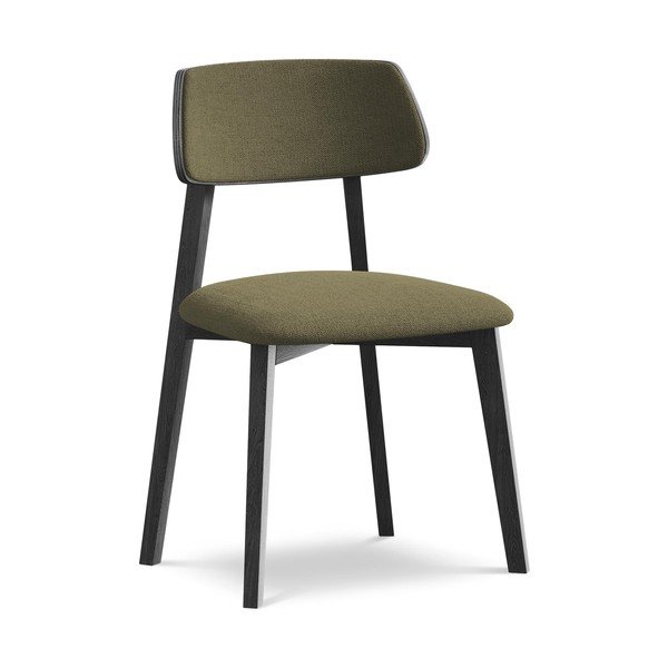 Zielone krzesło z litego drewna Niu – Makamii