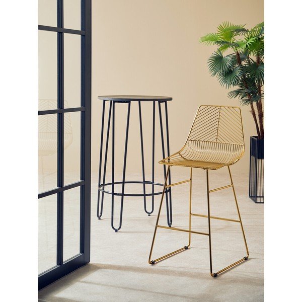 Metalowy hoker w kolorze złota District – Premier Housewares-image-3