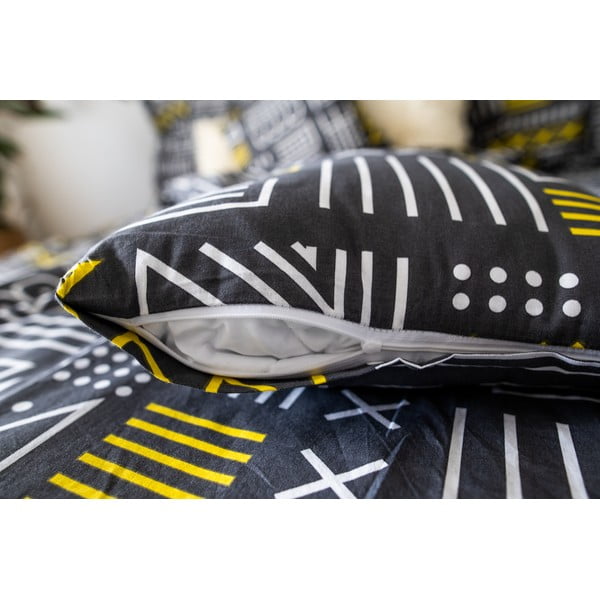 Szara bawełniana pościel jednoosobowa 140x200 cm LP Dita Runy – Cotton House-image-3