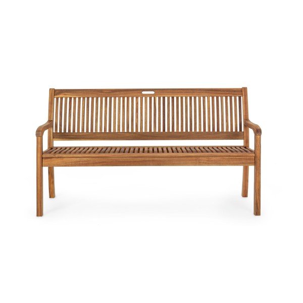 Drewniana ławka ogrodowa w naturalnym kolorze Noemi – Bizzotto