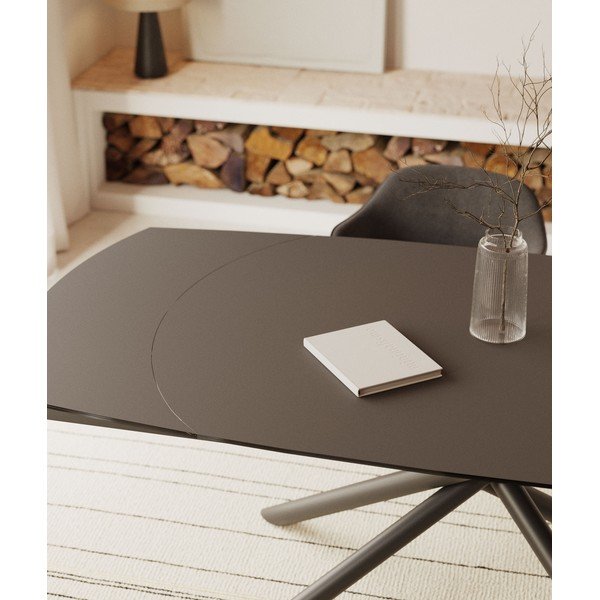 Rozkładany stół z dodatkowym blatem z ceramicznym blatem 100x130 cm Yodalia – Kave Home-image-2