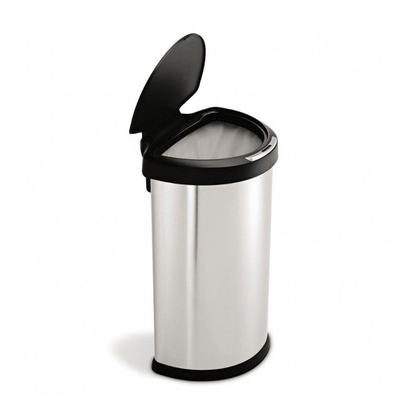 Bezdotykowy kosz na śmieci simplehuman 45 l, matowa stal-image-2