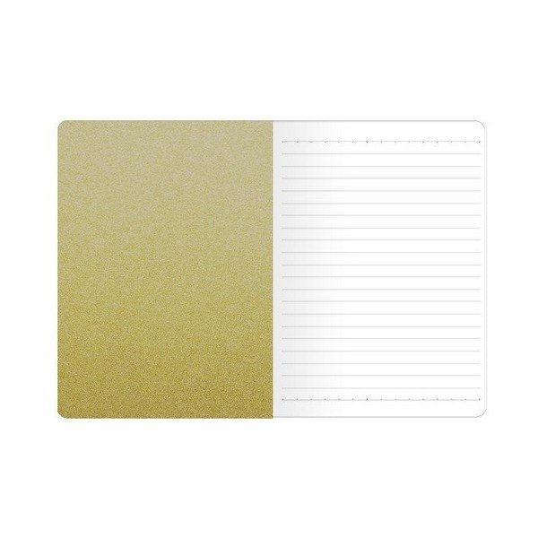 Notes A6 Go Stationery Fine Stripe Gold-image-1