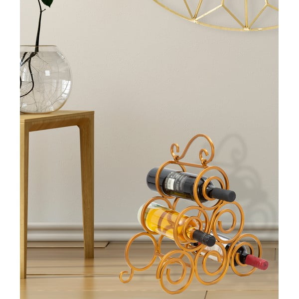 Stojak na wino w kolorze złotym Mauro Ferretti-image-1