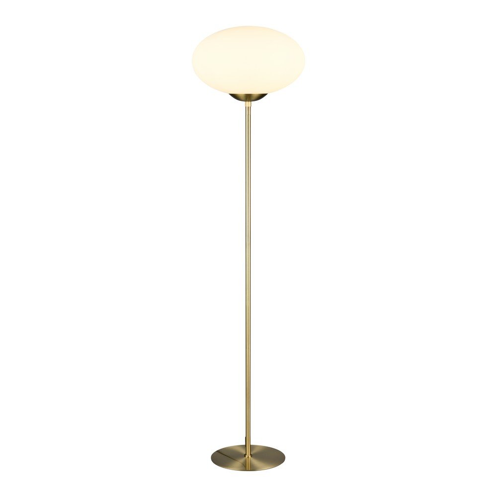 Lampa stojąca w kolorze mosiądzu ze szklanym kloszem (wysokość 150 cm) Fomento – Trio (zdjęcie 3)