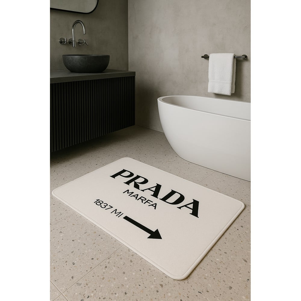 Białe aksamitne dywaniki łazienkowe zestaw 2 szt. 60x100 cm Prada – Mila Home (zdjęcie 3)