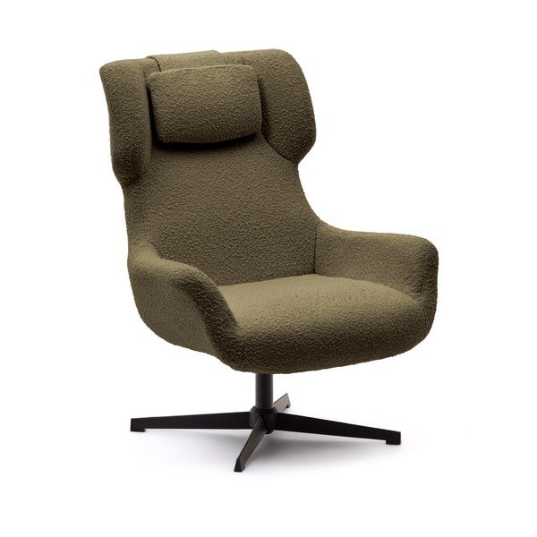 Ciemnozielony fotel Zalina – Kave Home