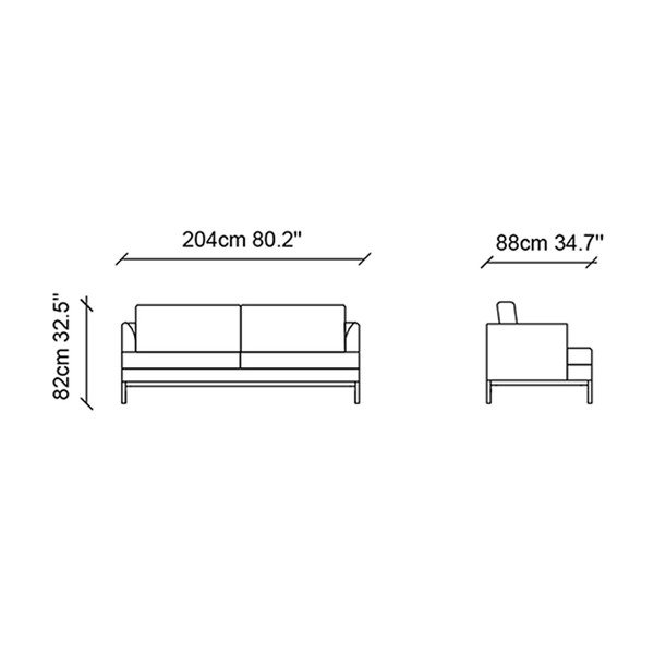 Jasnobeżowa sofa Ndesign Pearl, szerokość 204 cm-image-4