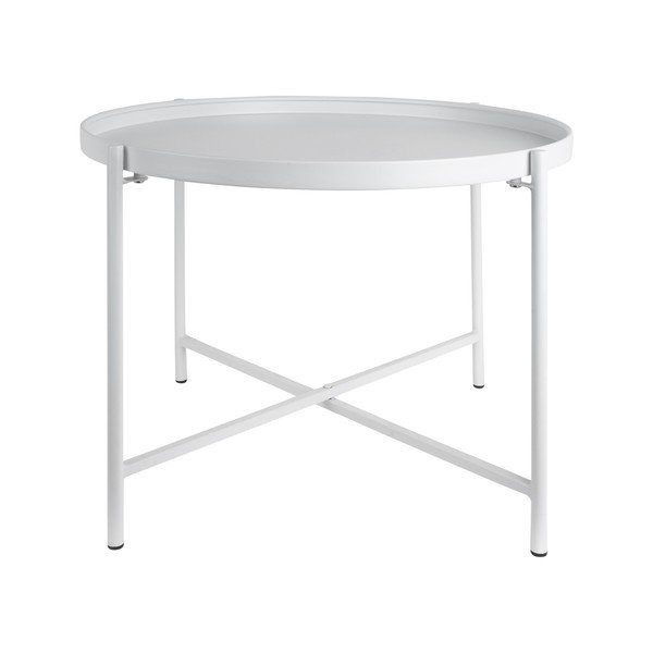 Biały metalowy okrągły stolik ø 50 cm Meseta  – Leitmotiv-image-4