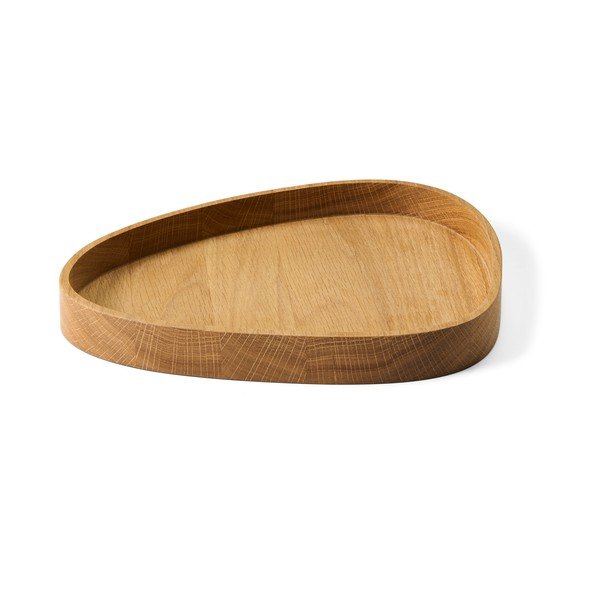 Drewniany pojemnik dekoracyjny w naturalnym kolorze 26x23x3 cm Curve L – LIND DNA