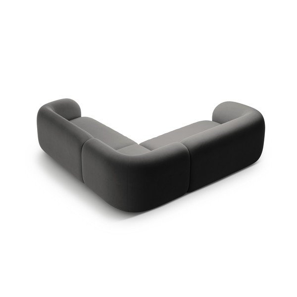 Ciemnoszary aksamitny narożnik Kate – Micadoni -image-2