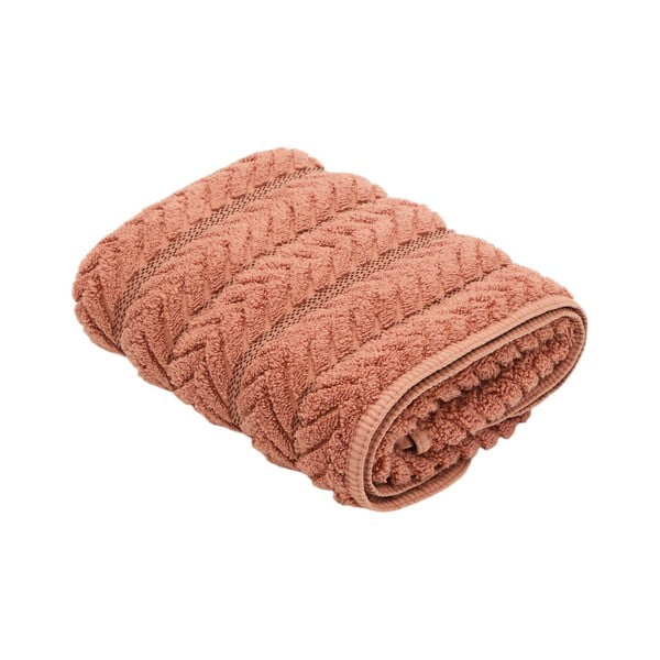 Bawełniany ręcznik frotte w kolorze terakoty 50x90 cm Rune – Kave Home