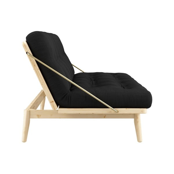 Sofa rozkładana ze sztruksową tapicerką Karup Design Folk Raw/Charcoal-image-4