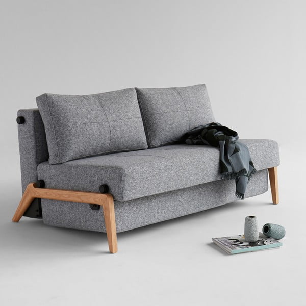 Szara sofa rozkładana Innovation Cubed-image-1