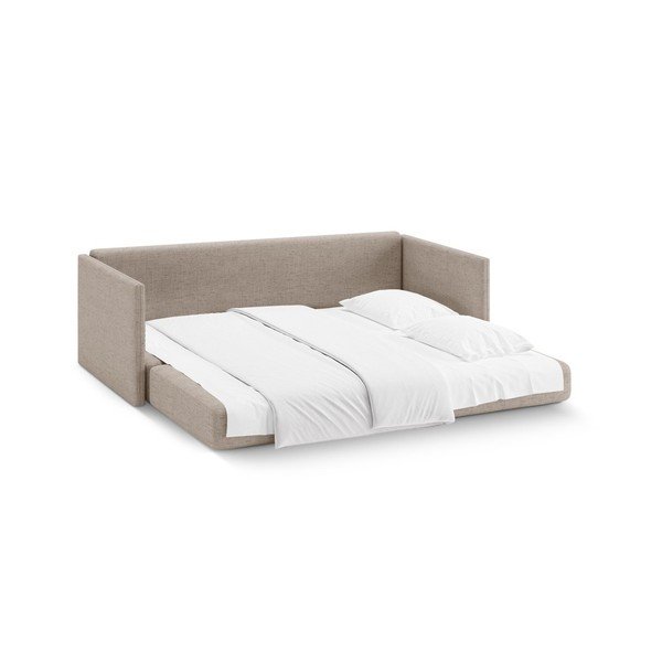 Jasnobrązowa rozkładana sofa z tkaniny szenilowej 209 cm Shannon – Cosmopolitan Design-image-3