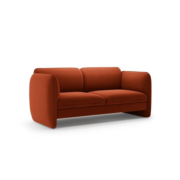 Ceglasta aksamitna sofa 168 cm Georgia – Micadoni -image-2