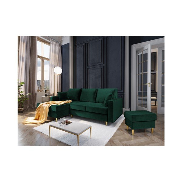 Zielony puf Mazzini Sofas Muguet, 60x45 cm-image-3
