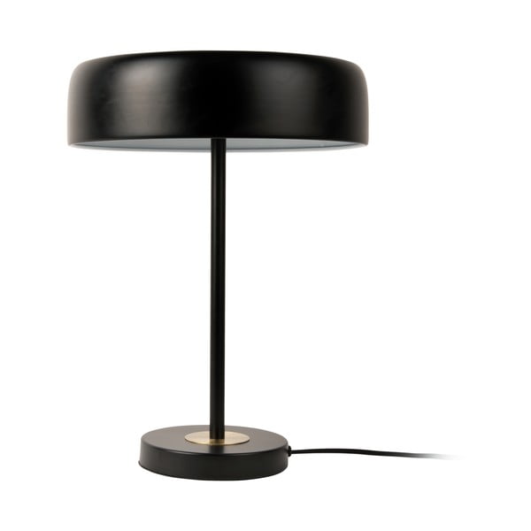 Czarna lampa stołowa z metalowym kloszem (wysokość 40 cm) Gold Disc – Leitmotiv