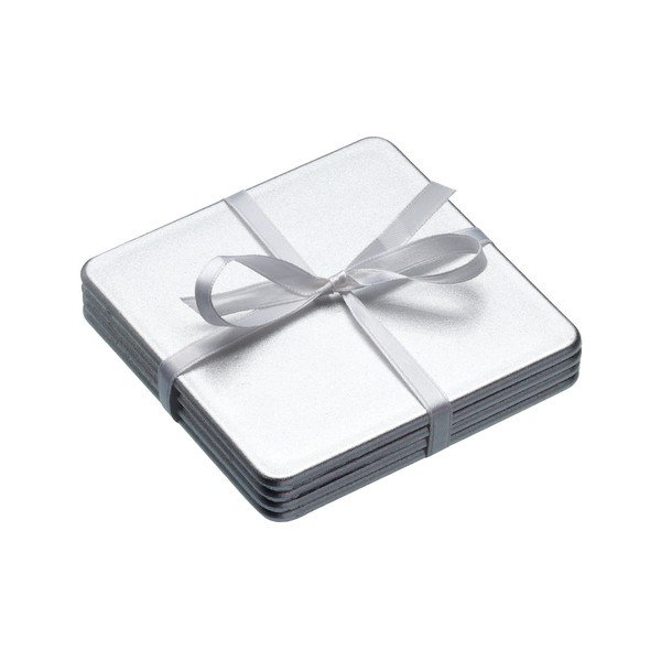 Zestaw 4 podstawek Merry Little Christmas Silver