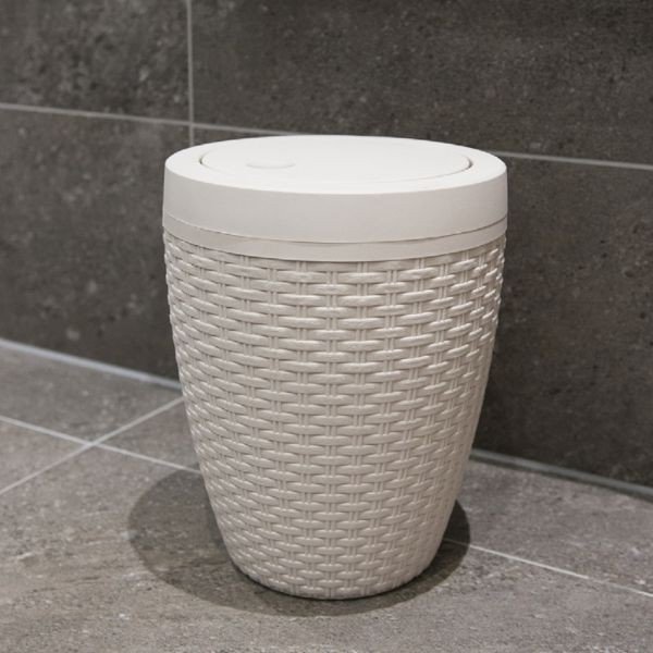 Kremowy kosz łazienkowy Addis Rattan Bath Bin Calico, 5 l-image-3