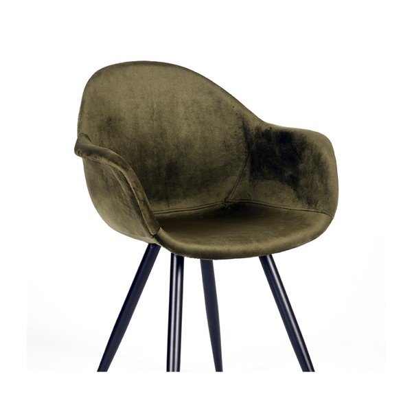 Aksamitne krzesła w kolorze khaki zestaw 2 szt. Forli – LABEL51-image-4