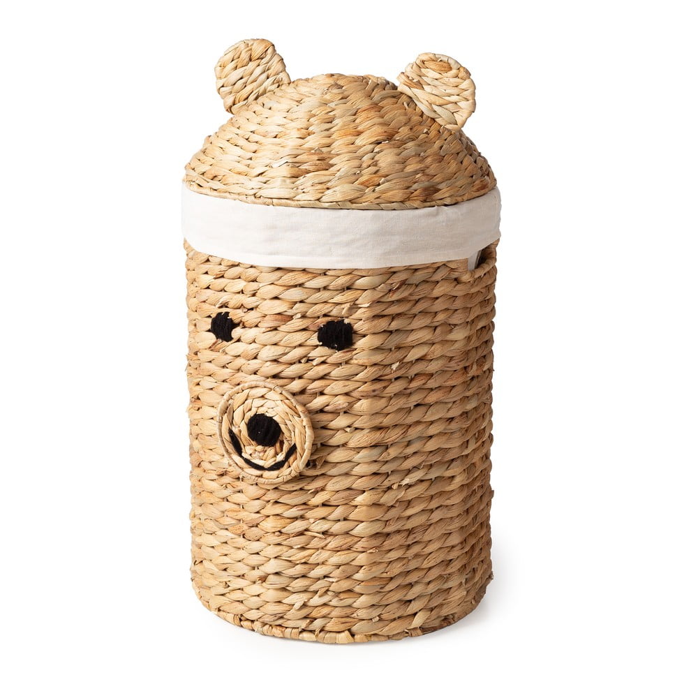 Dziecięcy kosz na zabawki z hiacyntu wodnego w naturalnym kolorze ø 30x56 cm Bear – Compactor (zdjęcie 9)