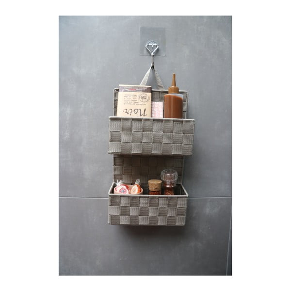 Beżowy 2-poziomowy koszyk wiszący Compactor Bristol-image-1