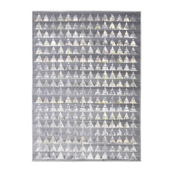 Szary wytrzymały dywan Floorita Optical Garro, 117x170 cm