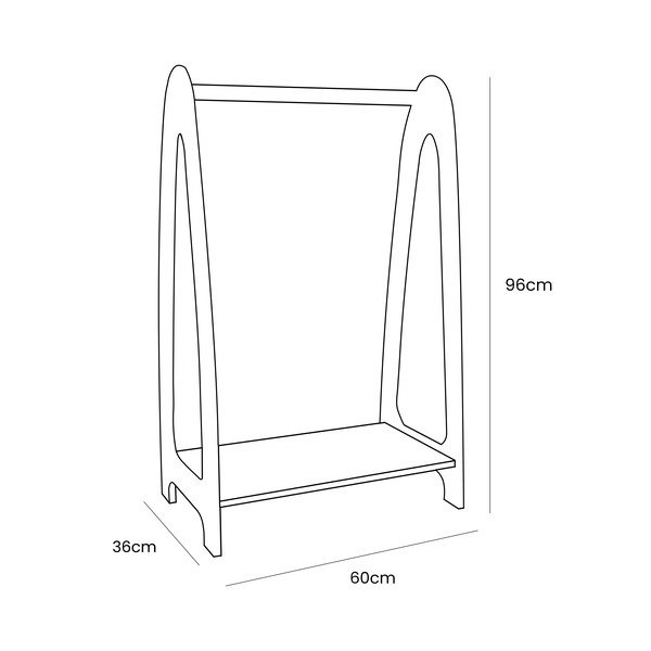 Wieszak dziecięcy w dekorze sosny w naturalnym kolorze 60x96 cm Montessori – Meowbaby-image-1