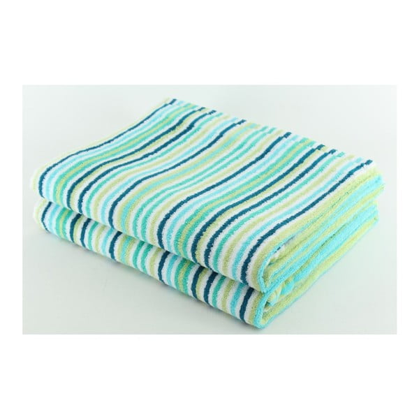 Komplet 2 ręczników Blue Stripes, 70x140 cm
