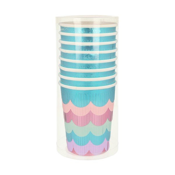 Papierowe jednorazowe kubki zestaw 8 szt. Mermaid – Meri Meri-image-2
