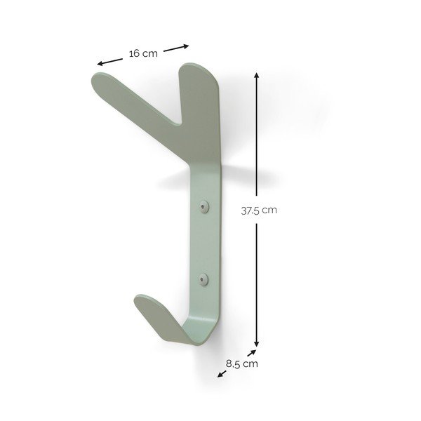 Szarozielony ścienny stalowy haczyk Frondo – Spinder Design-image-4