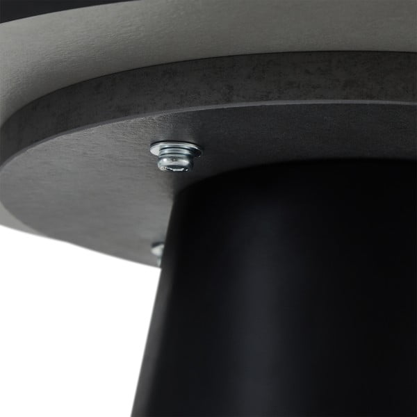 Czaro-jasnoszary stolik z blatem w dekorze marmuru ø 45 cm Tango – Furnhouse-image-1