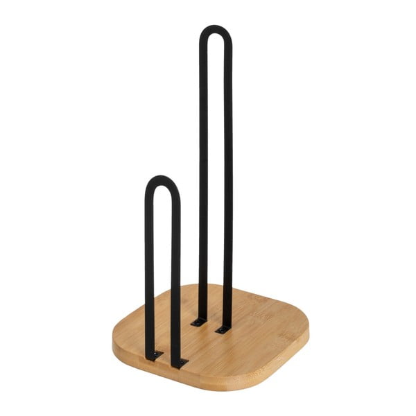 Czarno-naturalny metalowy stojak na ręczniki papierowe – Casa Selección