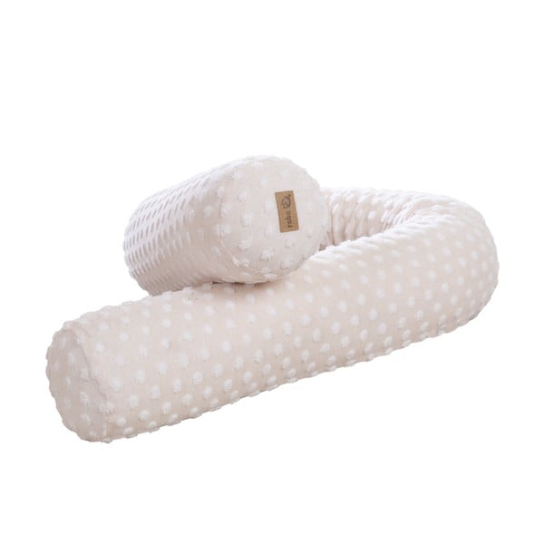 Beżowy ochraniacz do łóżeczka z mieszanki bawełny 170 cm Frosty Almond – Roba-image-2