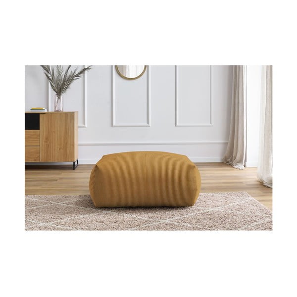 Żółty sztruksowy podnóżek Voltaire – Bobochic Paris-image-1