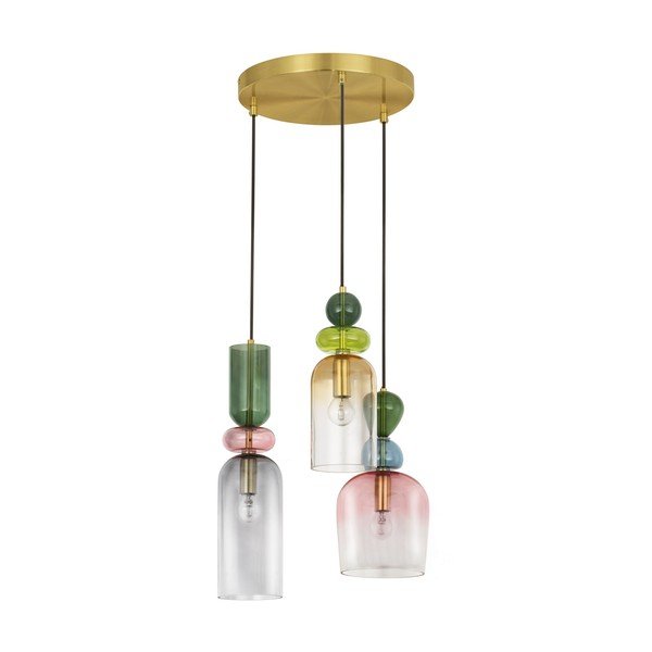 Szklana lampa wisząca w kolorze złota ø 42 cm Murano – Nova Luce