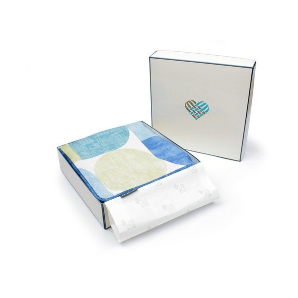 Niebieska poszewka na poduszkę WeLoveBeds Circles, 60x60 cm-image-3