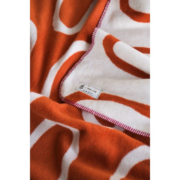 Pomarańczowy koc 150x200 cm Swirl – noo.ma-image-3