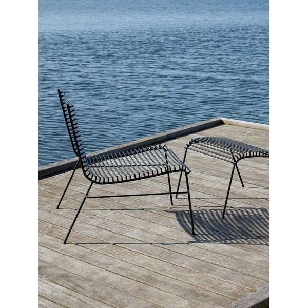 Czarne metalowe krzesło ogrodowe String – Hübsch-image-4