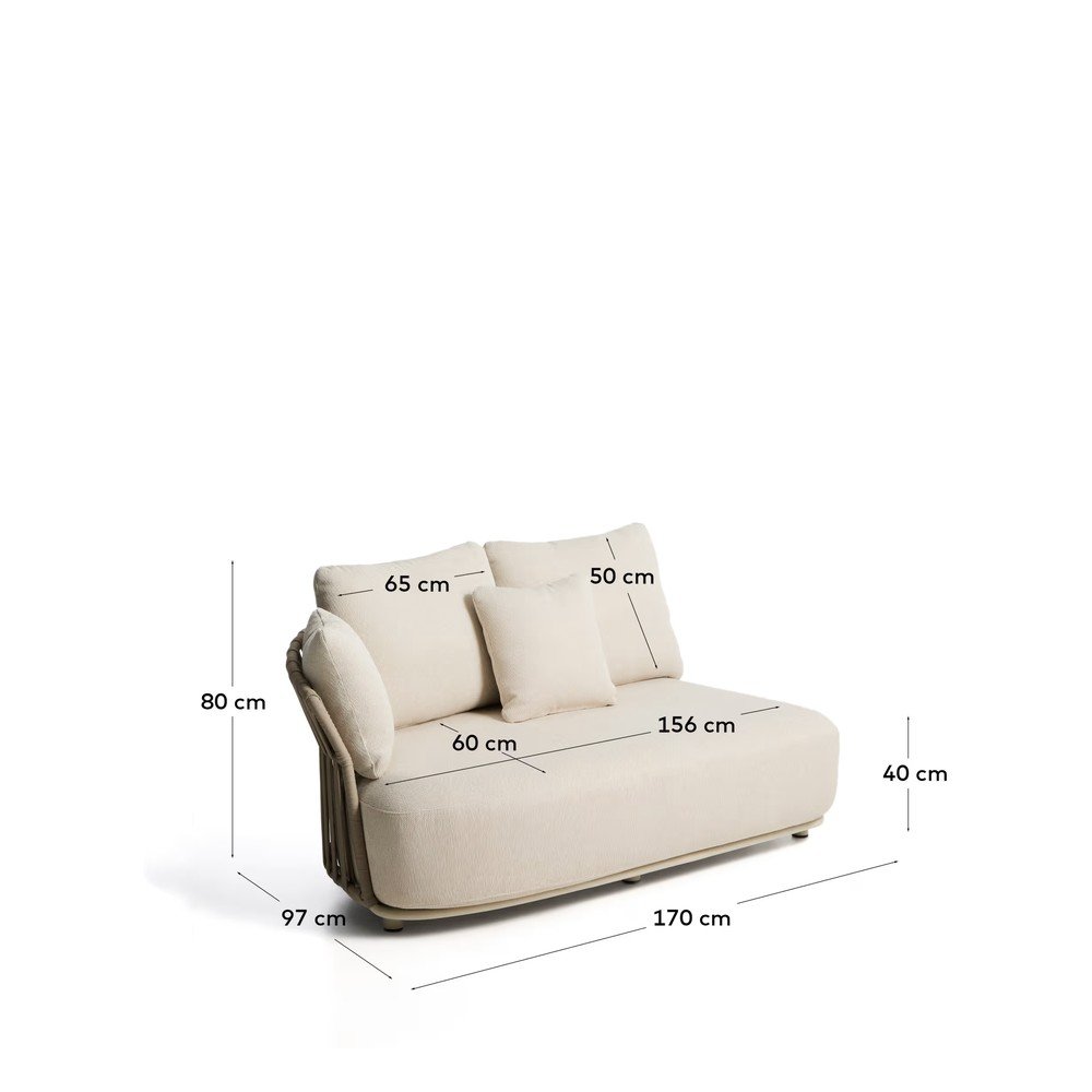 Beżowa/szarobrązowa modułowa sofa ogrodowa 170 cm Osani – Kave Home (zdjęcie 6)