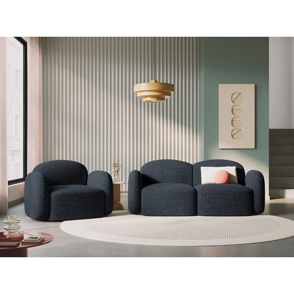 Niebieska sofa 194 cm Blair – Micadoni Home-image-1