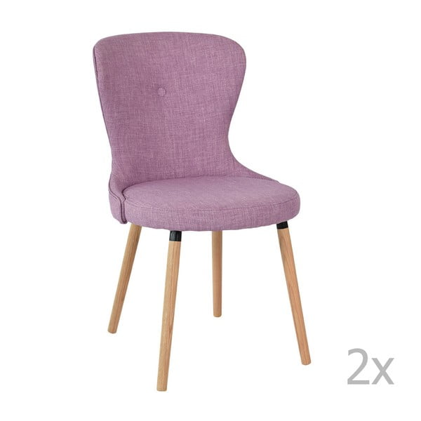 Zestaw 2 fioletowych krzeseł Ordinary